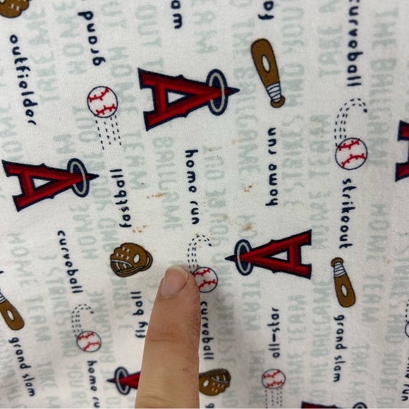 Genuine Merchandise by Pine Sports Los Angeles Angels Baseball Baby Blanket Red - Picture 3 of 11